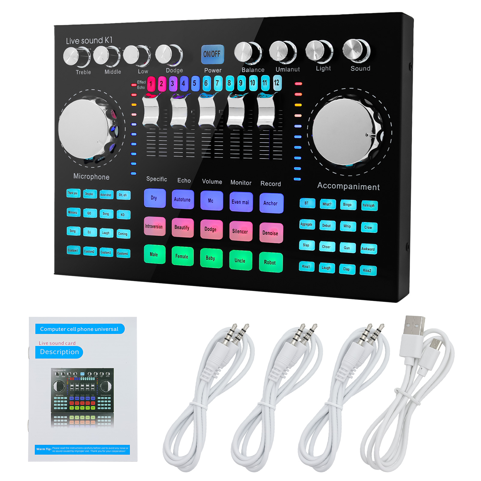 라이브 사운드 카드 휴대용 인터넷 유명인 사운드 카드  - Audio And Music Mixer 리뷰 및 가격