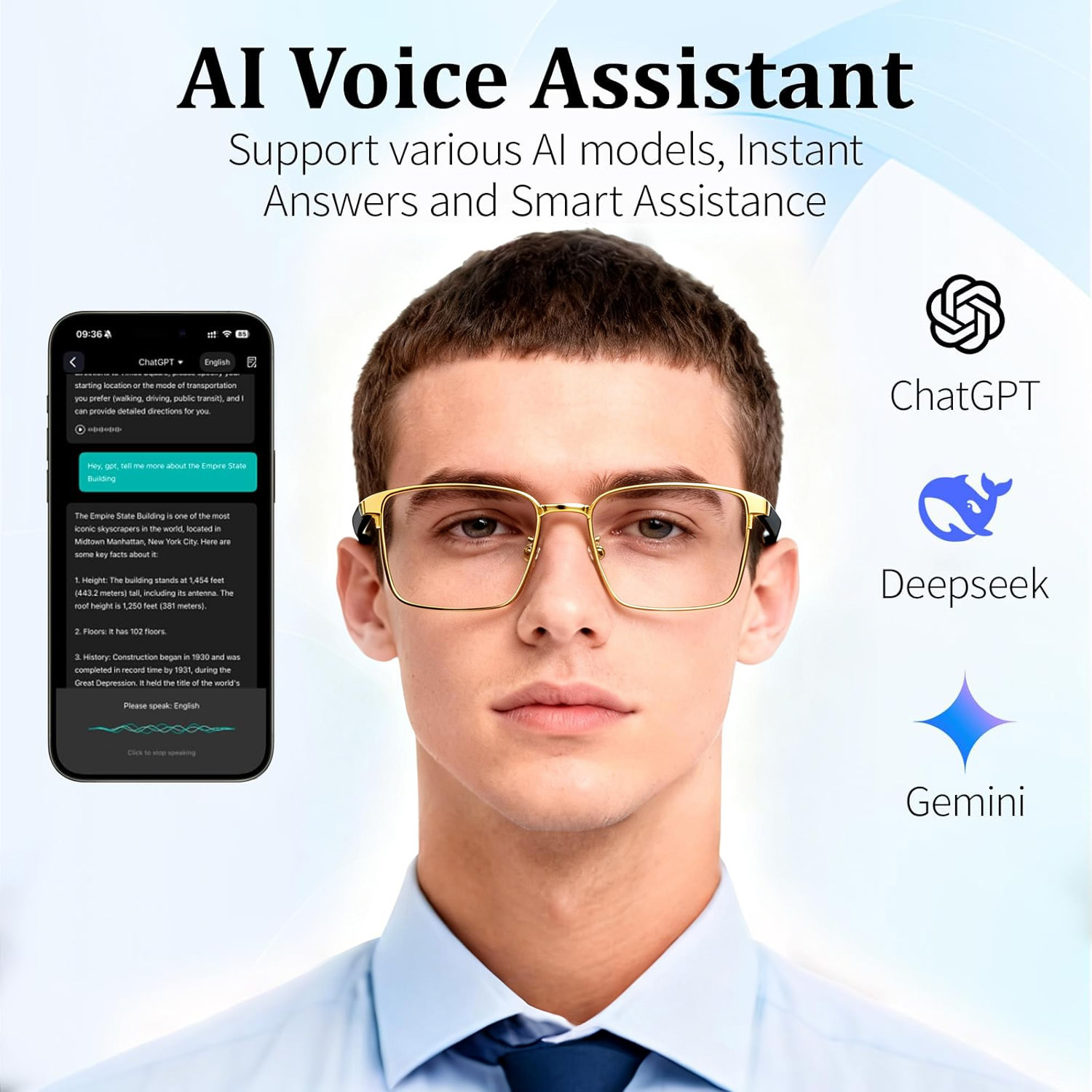스마트 오디오 안경, 앱을 통한 실시간 번역, 변색 렌 - Audio Music Apps 리뷰 및 가격