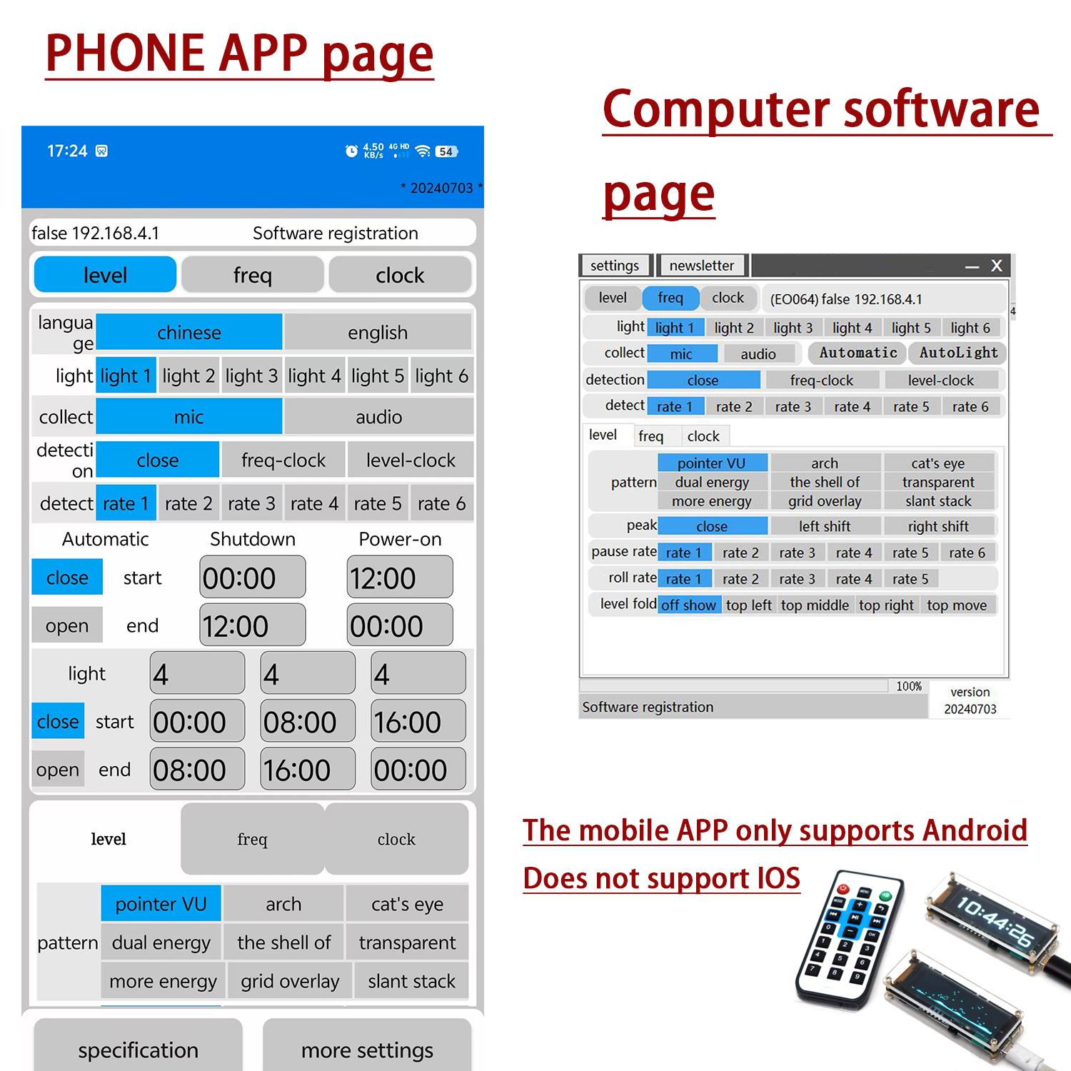 2.08인치 OLED 오디오 음악 스펙트럼 WiFi 시 - Audio Music Apps 리뷰 및 가격