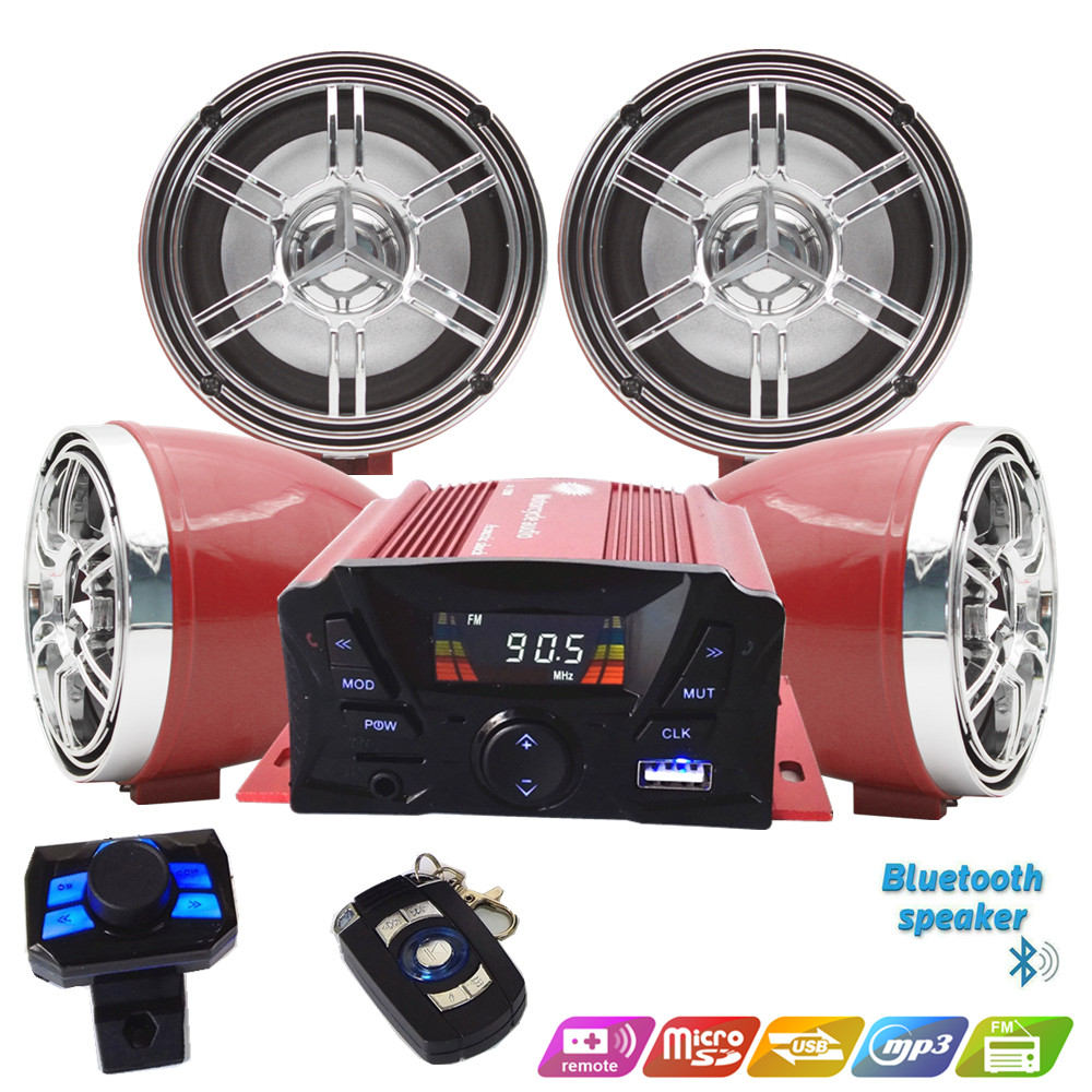 12V 4채널 UTV ATV 골프 카트 오토바이 방수  - Audio Music Mp3 리뷰 및 가격