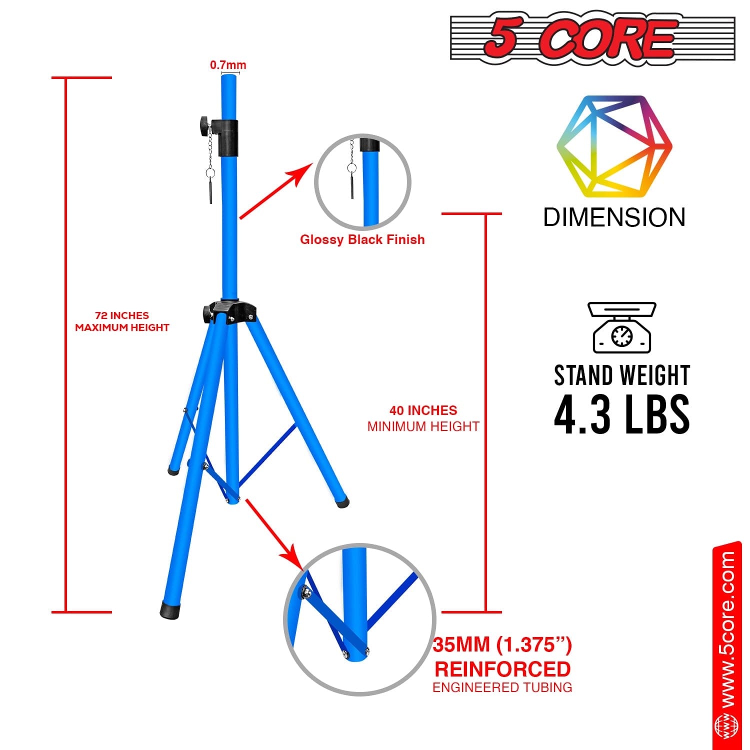5코어 스피커 스탠드 높이 조절 가능 PA DJ 삼각대 - Speaker Stand Tripod 리뷰 및 가격