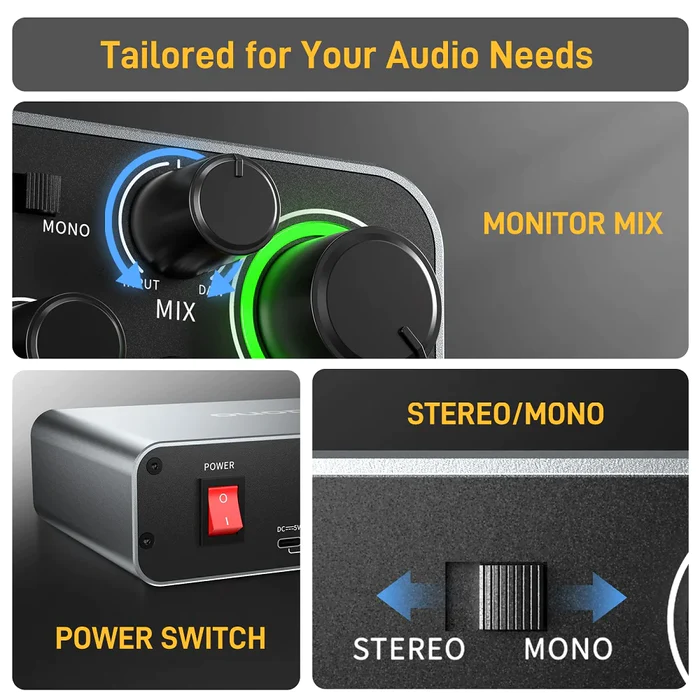 MAONO PS22 프로페셔널 오디오 인터페이스 믹서  - Audio And Music Mixer 리뷰 및 가격