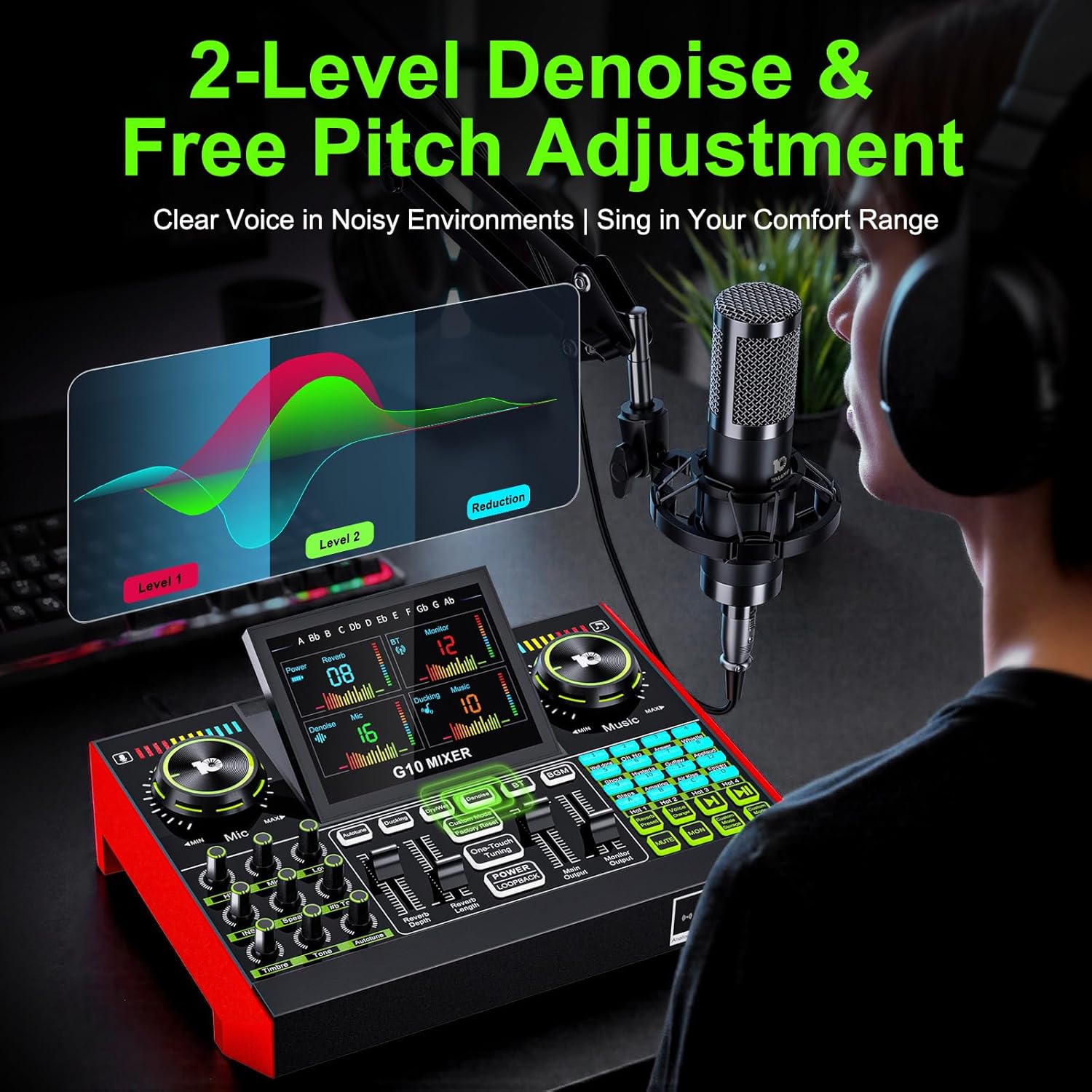 Tenlamp G10 라이브 스트리밍 오디오 인터페이스 - Audio And Music Mixer 리뷰 및 가격