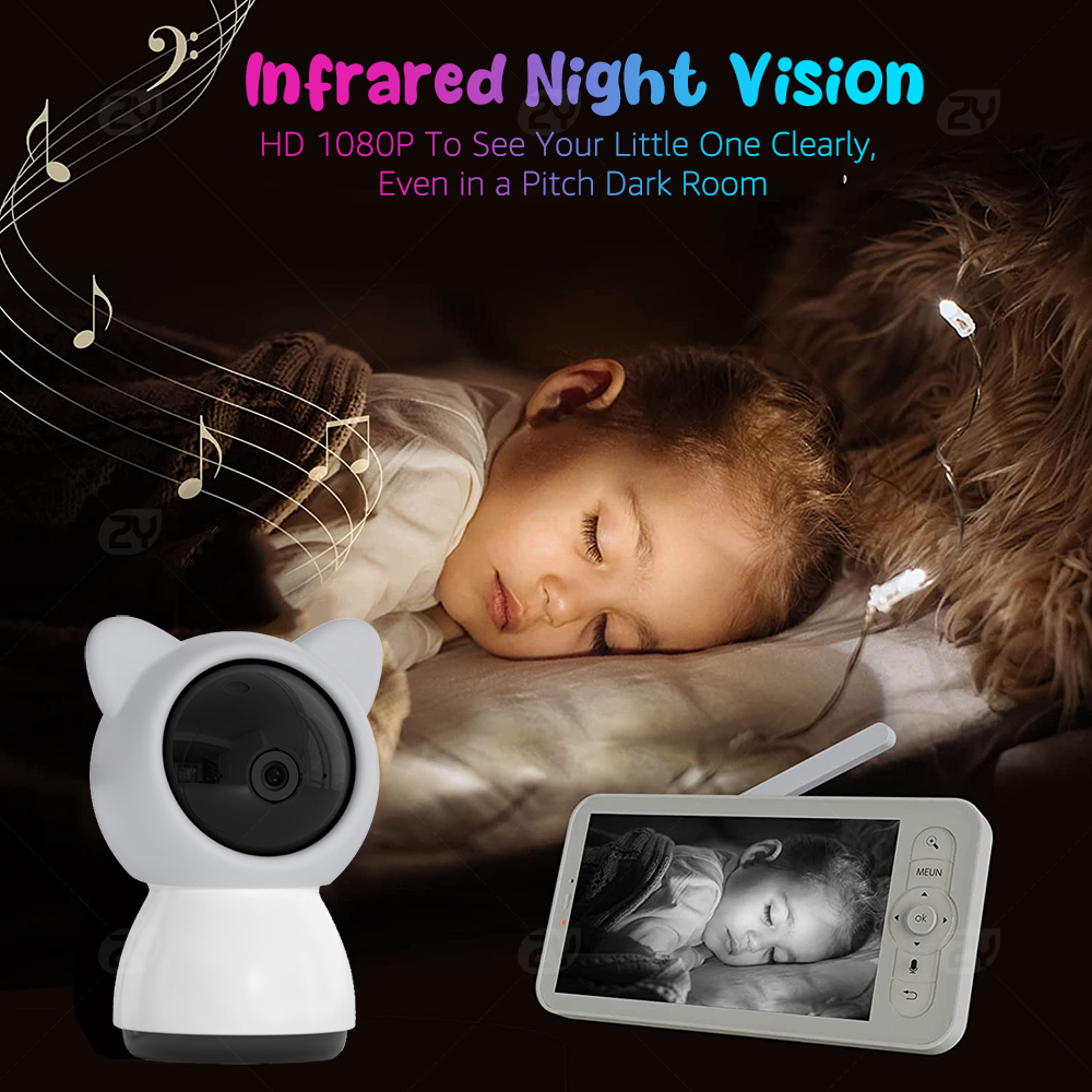 WiFi 베이비 모니터, 5인치 720P 디스플레이,  - Audio Music Apps 리뷰 및 가격