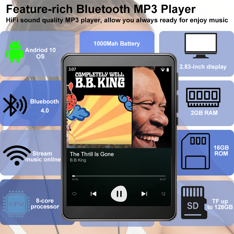 WiFi MP3 플레이어 Andriod 10 Spoti - Mp3 Audio Music Download 리뷰 및 가격